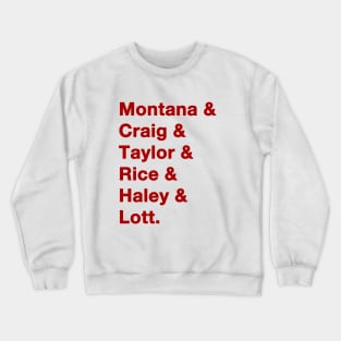 1989 49ers Greats Red Crewneck Sweatshirt